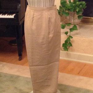 Beautiful tan striped slacks.